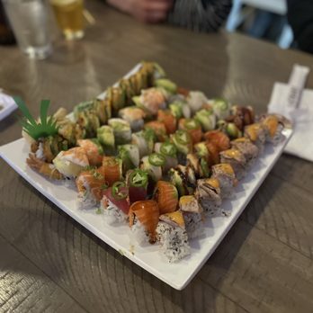 Sushi Sumo - a plate of sushi on a table - Japanese Near Me - Newark, Delaware