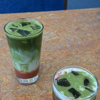 Café Matcha - strawberry matcha latte & princess cake matcha - Coffee & Tea Near Me - Los Angeles, California
