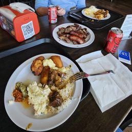 Foods from the buffet