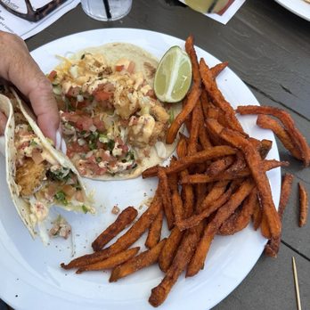 Chick's Oyster Bar - Costa Rican Soft Tacos with Sweet Potato fries - Seafood Near Me - Virginia Beach, Virginia Chick's Oyster Bar - Costa Rican Soft Tacos with Sweet Potato fries - Seafood Near Me - Virginia Beach, Virginia