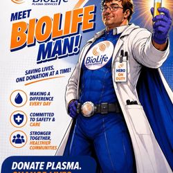 BioLife Plasma Services - BioLife Plasma superhero poster!
