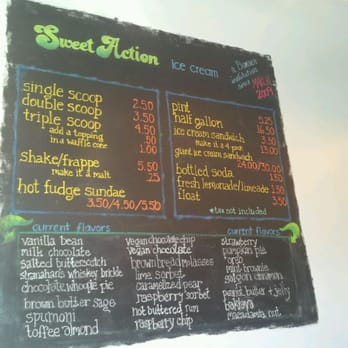 Sweet Action - The menu - Ice Cream & Frozen Yogurt Near Me - Denver, Colorado