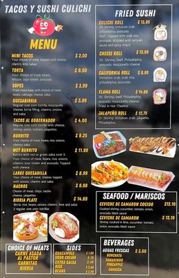 Menu photo 2 Tacos Y Sushi Culichi San Antonio, TX