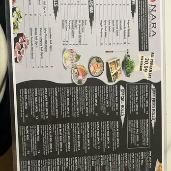 Nara Ramen and Sushi Bar - Menu - Sushi Bars Near Me - Caldwell, Idaho
