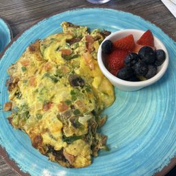 Veggie omelet with fruit Veggie omelet with fruit