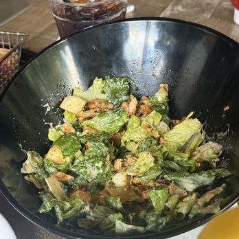 Bru's Public House - Caesar salad with blackened chicken - Beer Bar Near Me - Raleigh, North Carolina