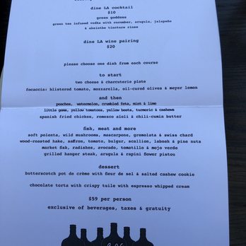 AOC - Regular Menu - Cocktail Bars Near Me - Los Angeles, California