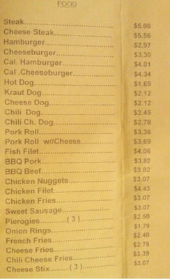 Menu photo 8 Spot Drive-In Bethlehem, PA
