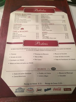 Menu photo 2 La Bistecca Buenos Aires, C