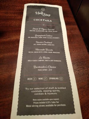 Menu photo 7 Half Step Austin, TX