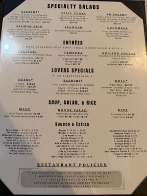 Menu photo 2 So Sushi Los Angeles, CA Menu photo 2 So Sushi Los Angeles, CA