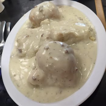 Busy Bee Cafe - Full plate order of biscuits and gravy! $6 - Breakfast & Brunch Near Me - Springfield, Oregon