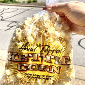 Lincoln Land Kettle Corn - a bag of kettle corn - Food Stands Near Me Lincoln Land Kettle Corn - a bag of kettle corn - Food Stands Near Me