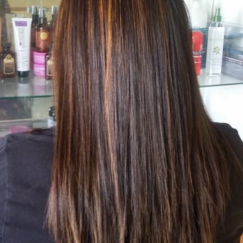 Glamorous Hair - Base light dark brown with light golden brown lights. I had died my hair black more than 2 months ago!! ;-) - Hair Salons Near Me - Cypress, California Glamorous Hair - Base light dark brown with light golden brown lights. I had died my hair black more than 2 months ago!! ;-) - Hair Salons Near Me - Cypress, California