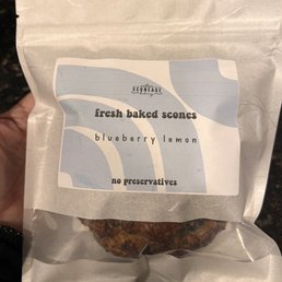 a bag of fresh baked scones
