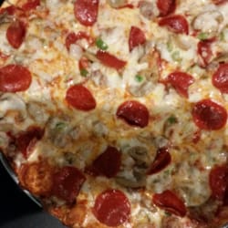 The special. Greasy with canned mushrooms. No such substitutions allowed.