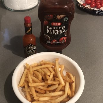 Dairy Queen - Gettin ready to doctor it up with some black pepper ketchup (HEB) and Scorpion Tabasco Sauce (HEB). - Fast Food Near Me - Liberty Hill, Texas
