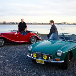 Yeager Automotive - Dr. Jim's 1954 MGTF "Winston" and Danny's 1966 MGB "Evelyn" at the Jersey Shore