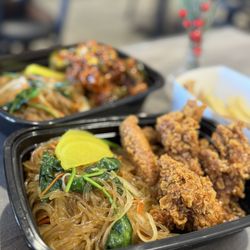BHC Chicken - Two Rice Bowls with Japchae