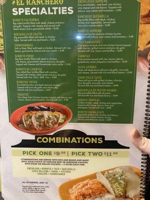 Menu photo 5 El Ranchero Roxboro, NC