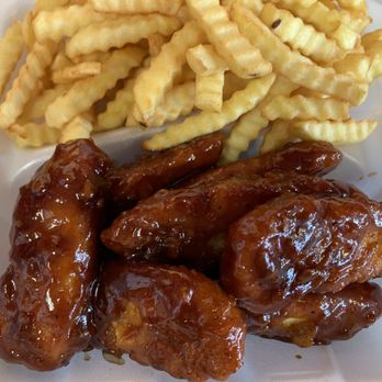 Macon Wings - 6PC Chicken Tenders Combo dipped in Honey BBQ - Chicken Wings Near Me - Macon, Georgia Macon Wings - 6PC Chicken Tenders Combo dipped in Honey BBQ - Chicken Wings Near Me - Macon, Georgia