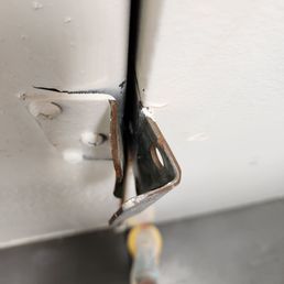 Someone used a crowbar to try and pry open my unit