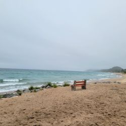 Lake Michigan Beach Park - Beach with lighthouse in background