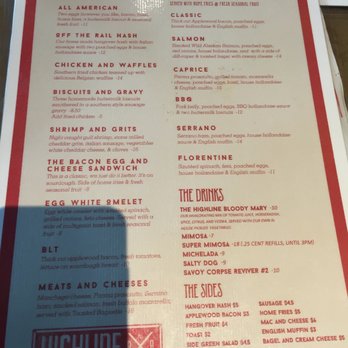 Highline RxR - Great Benedict options on the brunch menu. - American Near Me - Arlington, Virginia Highline RxR - Great Benedict options on the brunch menu. - American Near Me - Arlington, Virginia