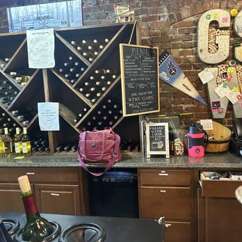 Grinder's Switch Winery - Bar area, you can see what wines they do for the tasting in the back - Wineries Near Me - Nashville, Tennessee Grinder's Switch Winery - Bar area, you can see what wines they do for the tasting in the back - Wineries Near Me - Nashville, Tennessee