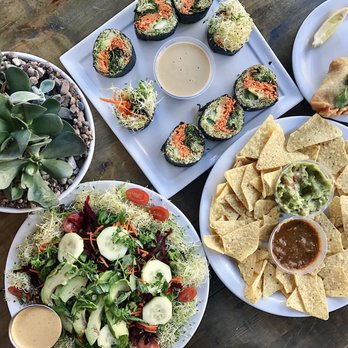 Higher Taste, Plant-Based - nori wraps, samosa, rainbow salad, chips w/ salsa & guac - Vegan Near Me - Long Beach, California Higher Taste, Plant-Based - nori wraps, samosa, rainbow salad, chips w/ salsa & guac - Vegan Near Me - Long Beach, California