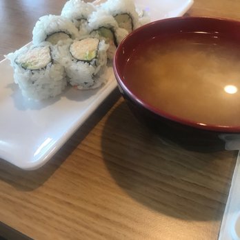 J Sushi Brea - California roll and miso soup - Japanese Near Me - Brea, California