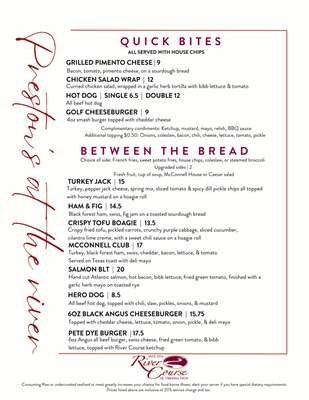 Menu photo 1 Prestons At the River Course Radford, VA Menu photo 1 Prestons At the River Course Radford, VA