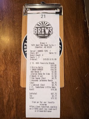 Menu photo 1 Brews - A Taphouse and Gourmet Burger Joint Chandler, AZ