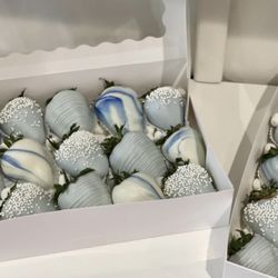 Euphoria - Baby shower theme | strawberries covered in chocolate (tie dye style)