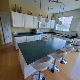 Before - Our 20 year old laminate countertops Before - Our 20 year old laminate countertops