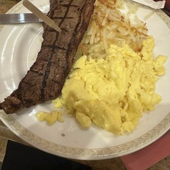 Coronado Cafe - Well done steak, two eggs, hash browns and two slices of sourdough toast. - Diners Near Me - Las Vegas, Nevada Coronado Cafe - Well done steak, two eggs, hash browns and two slices of sourdough toast. - Diners Near Me - Las Vegas, Nevada