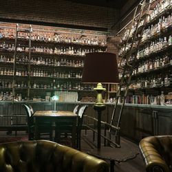 The Green Room - Collection of spirits they offer