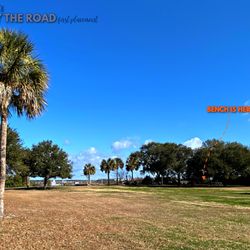 Toni Morisson's Bench By The Road - View from Fort Moultrie Visitor Center parking lot.