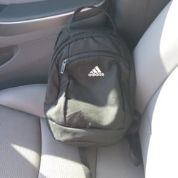 Grocery Outlet Bargain Market - This is how small my backpack is  they wouldn't allow inside the store.  Maybe 12 inches in height and 5 inches deep if that.