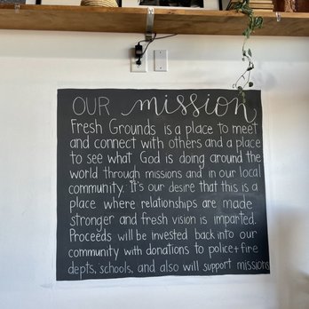Fresh Grounds Coffee House - the menu - Coffee & Tea Near Me - Bonifay, Florida