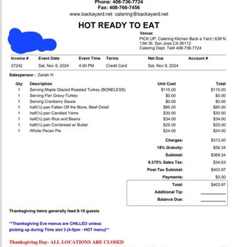 Back A Yard - pre-thanksgiving dinner order... - Caribbean Near Me - San Jose, California Back A Yard - pre-thanksgiving dinner order... - Caribbean Near Me - San Jose, California