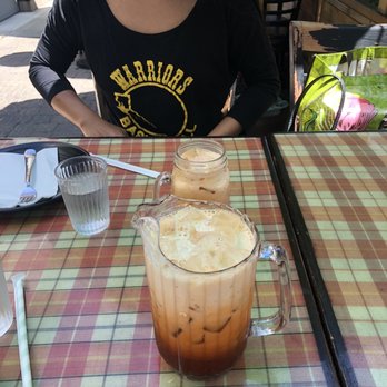 Monkey Thai Restaurant & Bar - Top: small Thai Ice Tea Bottom: Jumbo Thai Ice Tea - Thai Near Me - Alameda, California Monkey Thai Restaurant & Bar - Top: small Thai Ice Tea Bottom: Jumbo Thai Ice Tea - Thai Near Me - Alameda, California