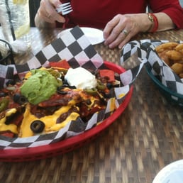 Nachos and onion pedals at the Crows Nest.