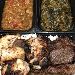 Mix Grill Platter with Banjan and Spinach Mix Grill Platter with Banjan and Spinach