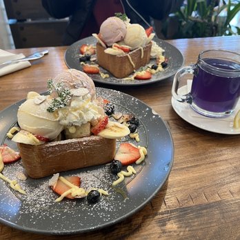 Brown Butter - Shibuya Honey Toast and Miracle Blue tea - Desserts Near Me - Danville, California Brown Butter - Shibuya Honey Toast and Miracle Blue tea - Desserts Near Me - Danville, California