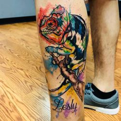 Skin City Tattoo Studio - Watercolor Tattoo done by Mitchell Pope, Inbox For Booking.