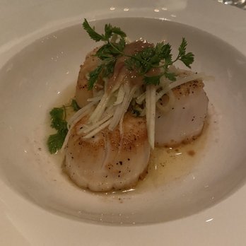 Majorelle - Seared scallops, lemon, kohlrabi - French Near Me - New York, New York Majorelle - Seared scallops, lemon, kohlrabi - French Near Me - New York, New York