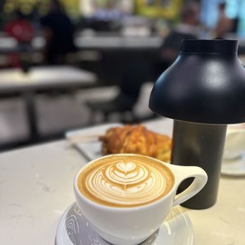 Breezeblock Coffee - a cappuccino and a muffin - Coffee & Tea Near Me - Miami, Florida