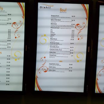 Oishii Bento - New flat screens displaying menu options - Japanese Near Me - Pittsburgh, Pennsylvania Oishii Bento - New flat screens displaying menu options - Japanese Near Me - Pittsburgh, Pennsylvania