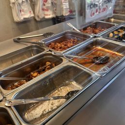 Empty steam tray at 6:30pm on a Friday.